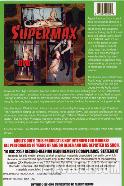 ZFX Movie Supermax back cover